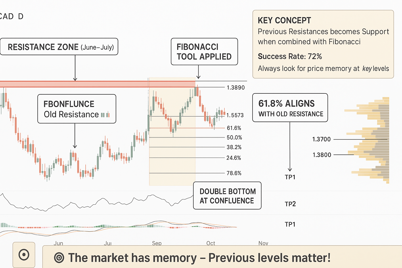 Fibonacci Support Resistance Alignment