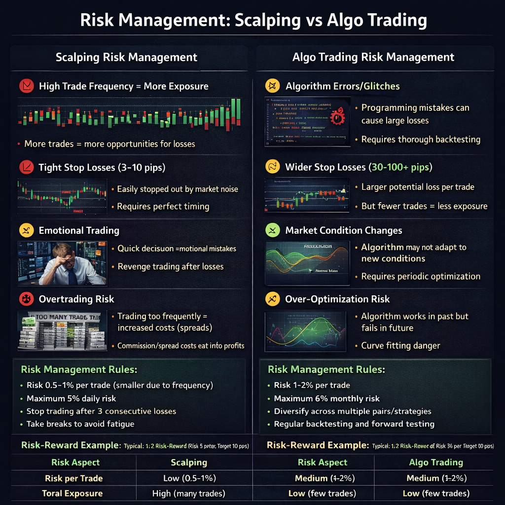 Risk Management Comparison: Scalping vs Algo Trading