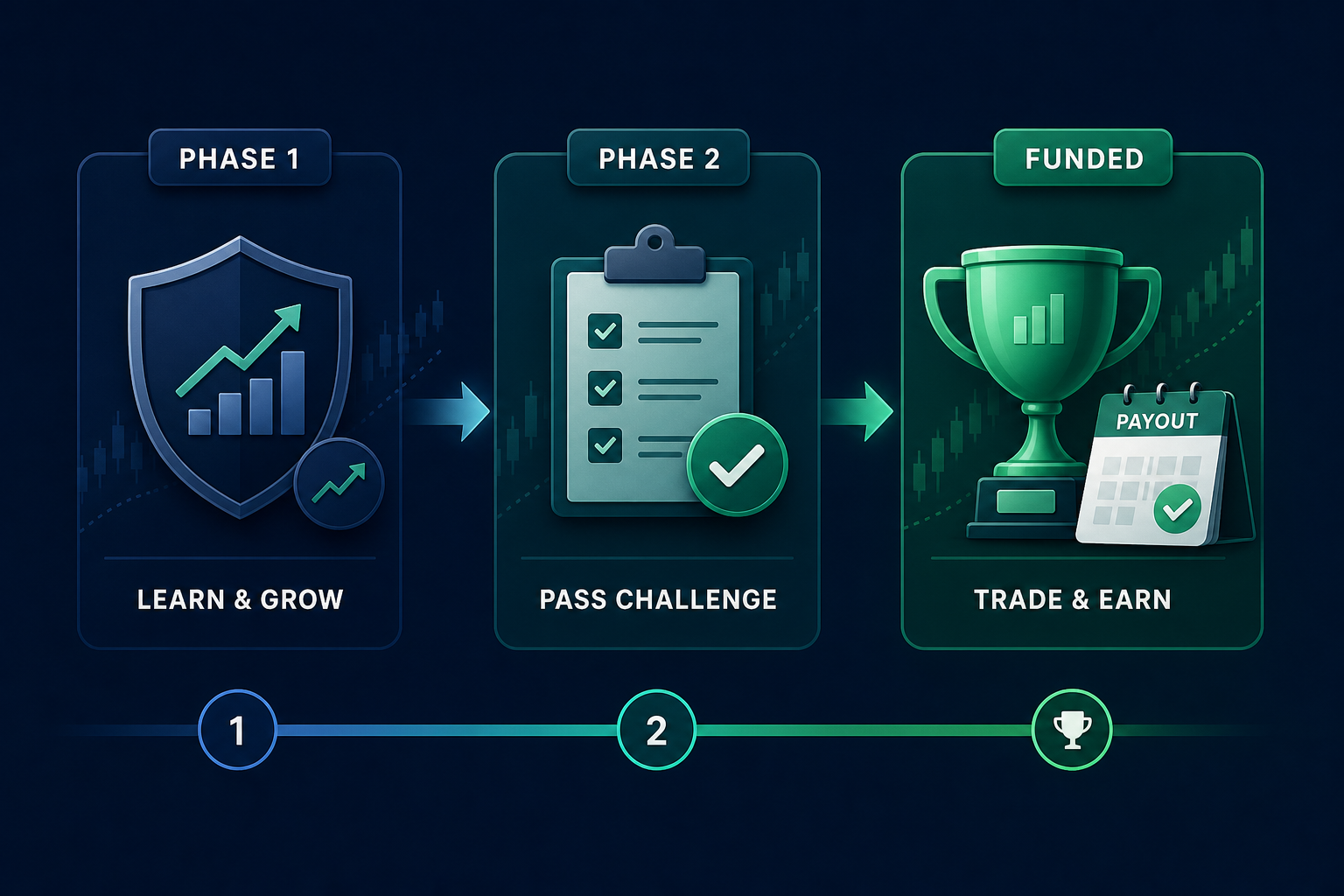 Prop firm phase 1 to funded account plan